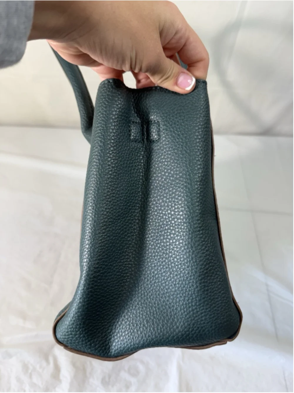 Anne Klein Teal Green Bucket Purse satchel